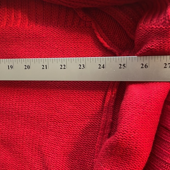 Women’s XL Red long cardigan duster coat sweater knit open front long sleeve - Picture 10 of 11